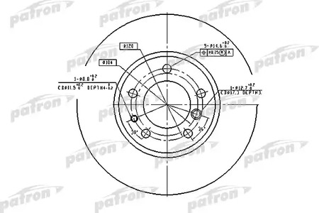 PBD2556 PATRON Диск тормозной