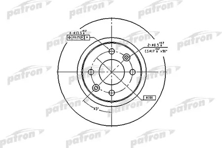 PBD2586 PATRON Диск тормозной