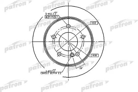 PBD2653 PATRON Диск тормозной