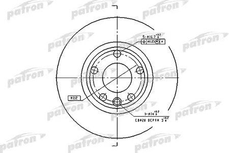 PBD2665 PATRON Тормозной диск