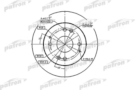 PBD2669 PATRON Диск тормозной