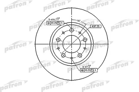 PBD2671 PATRON Диск тормозной