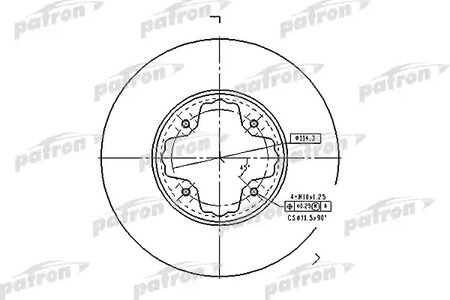 PBD2679 PATRON Тормозной диск