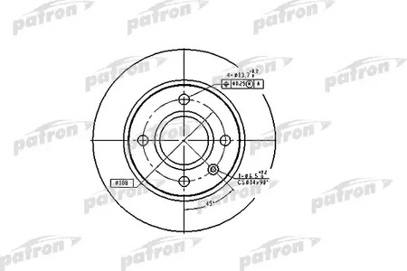 Диск тормозной PATRON PBD2753