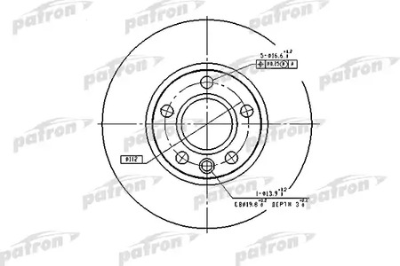 PBD2809 PATRON Диск тормозной