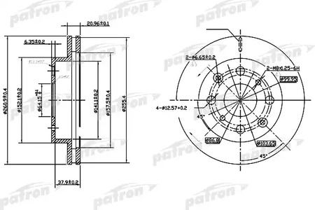 PBD3021 PATRON Диск тормозной