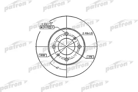 PBD4022 PATRON Тормозной диск