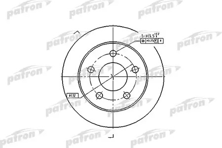 PBD4038 PATRON Диск тормозной