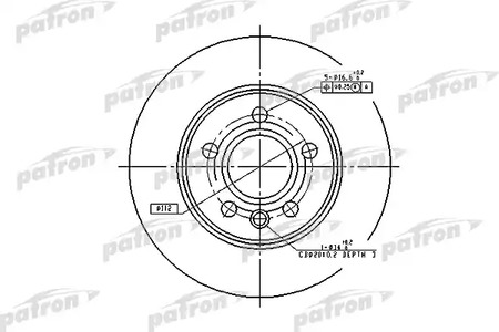 PBD4047 PATRON Диск тормозной