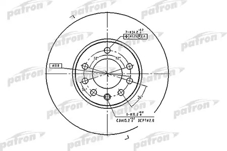 PBD4048 PATRON Тормозной диск