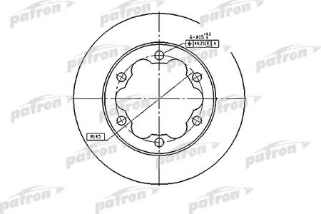 PBD4089 PATRON Тормозной диск