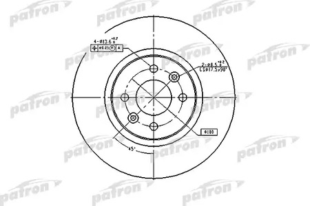 PBD4110 PATRON Тормозной диск