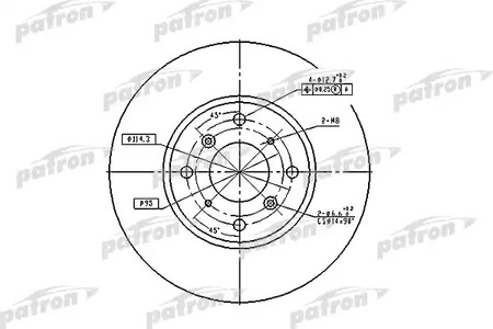 Тормозной диск PATRON PBD4151