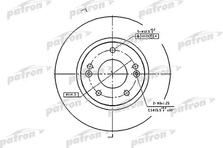 PBD4291 PATRON Тормозной диск