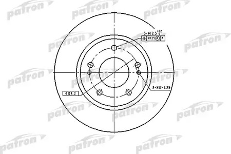 PBD4494 PATRON Диск тормозной