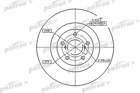 PBD7004 PATRON Диск тормозной