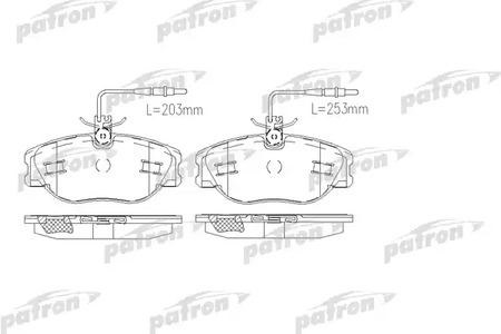 PBP1000 PATRON Тормозные колодки