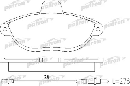 Тормозные колодки PATRON PBP1002