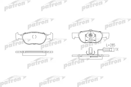 PBP1040 PATRON Колодки тормозные дисковые