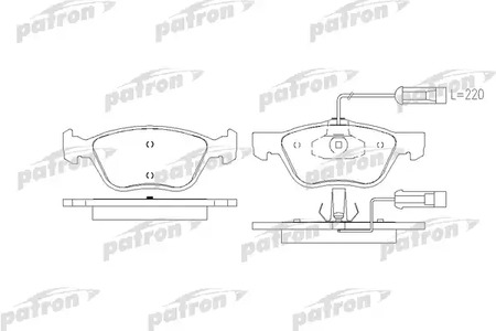 PBP1052 PATRON Тормозные колодки