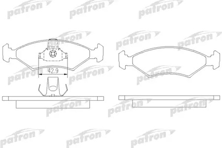 PBP1081 PATRON Тормозные колодки