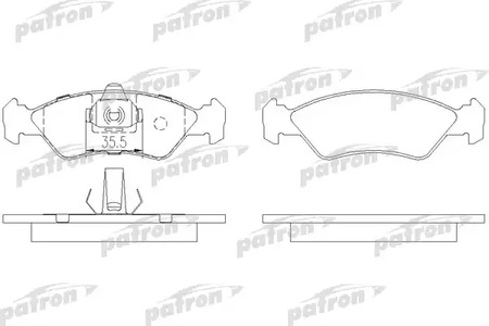 PBP1082 PATRON Колодки тормозные дисковые