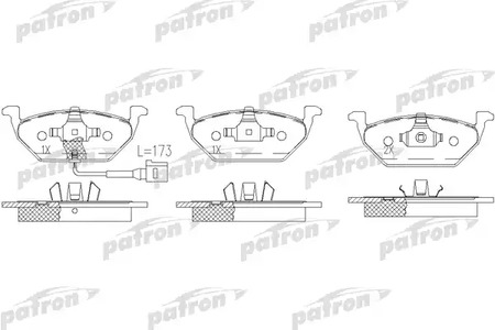 PBP1094 PATRON Колодки тормозные дисковые