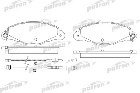 PBP1114 PATRON Тормозные колодки