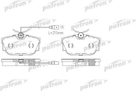 PBP1132 PATRON Колодки тормозные дисковые