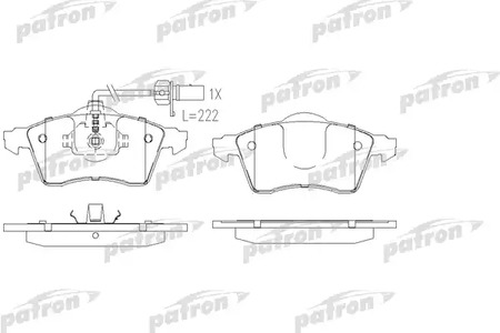 PBP1163 PATRON Колодки тормозные дисковые