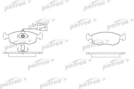 Тормозные колодки PATRON PBP1377