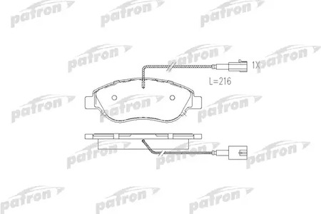 Тормозные колодки PATRON PBP1468