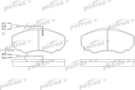 PBP1478 PATRON Тормозные колодки