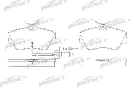 PBP1519 PATRON Тормозные колодки