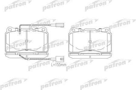 Тормозные колодки PATRON PBP1545