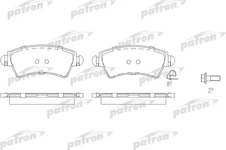 PBP1599 PATRON Тормозные колодки