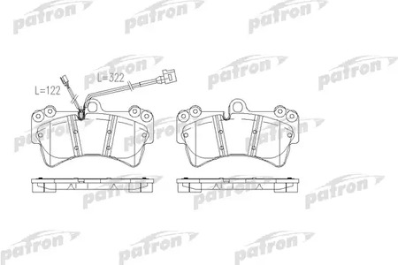 PBP1626 PATRON Тормозные колодки