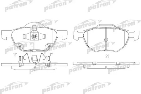 PBP1704 PATRON Тормозные колодки