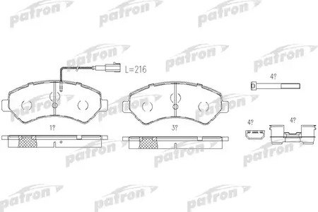 Тормозные колодки PATRON PBP1927