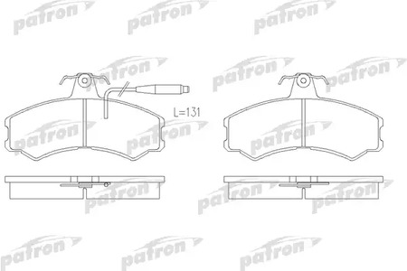 PBP287 PATRON Колодки тормозные дисковые