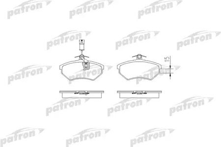 PBP343 PATRON Колодки тормозные дисковые