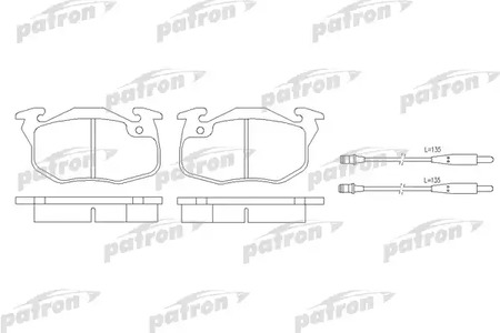 PBP393 PATRON Колодки тормозные дисковые