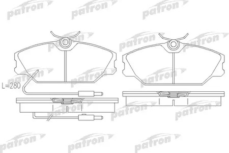 PBP406 PATRON Колодки тормозные дисковые