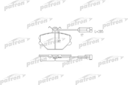 PBP524 PATRON Колодки тормозные дисковые