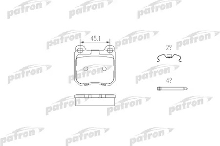 PBP525 PATRON Колодки тормозные дисковые