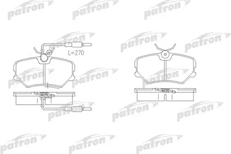 PBP540 PATRON Колодки тормозные дисковые