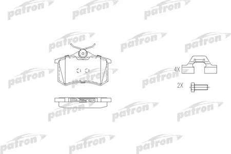 PBP541 PATRON Колодки тормозные дисковые