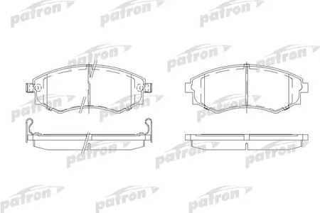 PBP600 PATRON Колодки тормозные дисковые