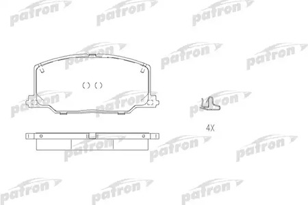 PBP602 PATRON Колодки тормозные дисковые