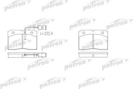 PBP655 PATRON Колодки тормозные дисковые